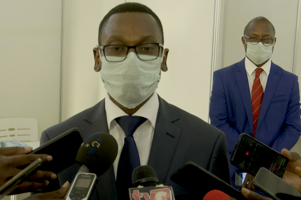 Professeur Benjamin Hounkpatin, ministre de la santé, ce mardi 12 mai 2020 à Cotonou