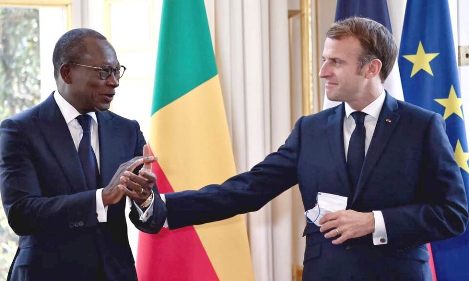 Patrice Talon et Emmanuel Macron le 9 novembre à Paris.