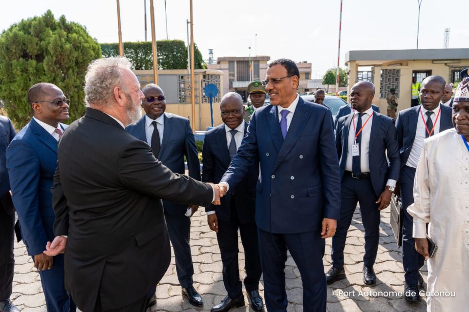 Bazoum au Port de Cotonou