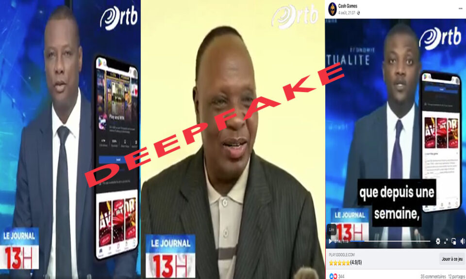 Soyez vigilants pour ne pas tomber dans leur piège. Des séquences de journaux télévisés de la télévision nationale du Bénin,  diffusées sur les réseaux sociaux, font la promotion de divers jeux produits. Elles sont toutes fausses. Il s’agit plutôt de manipulations usant du deepfake. 